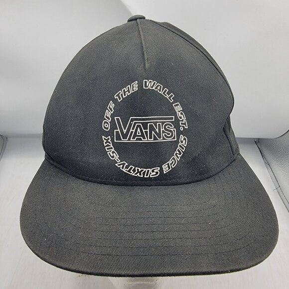 Vans Off The Wall Since Sixty Six Black Hat Cap FlexFit Casual Comfort Outdoors - Picture 1 of 9